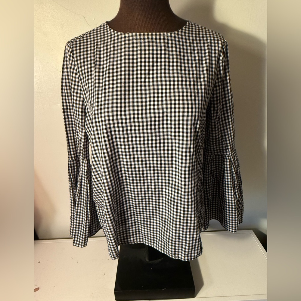 Black and White Gingham Blouse